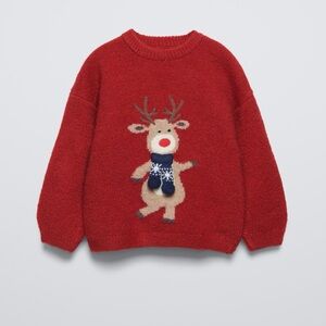Red Reindeer Kids Sweater 6 Years